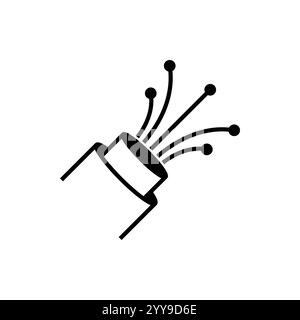 fiber optic icon vector with simple design Stock Vector