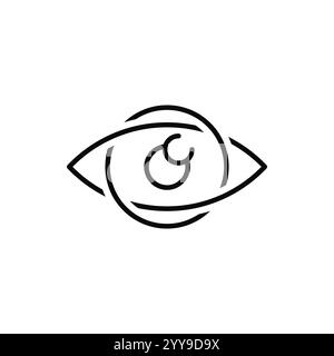 lines circle eye modern insight logo symbol icon vector graphic design illustration idea creative Stock Vector