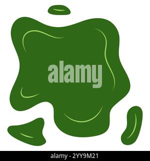 Green splash on a white background. Vector illustration Stock Vector