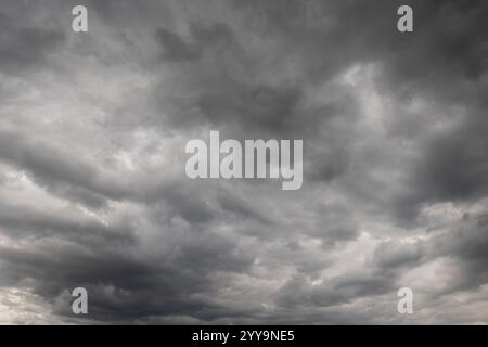 Grey dramatic dark sky and clouds Stock Photo