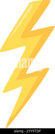 Electric discharge. Yellow lightning isolated on transparent background ...
