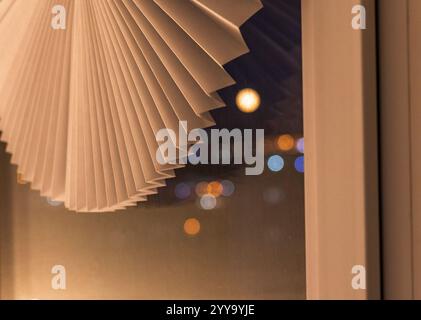 Concept shot of the blurred moving lights at night Stock Photo