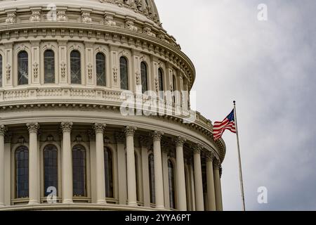 Washington DC: October 26, 2024: Cloudy skies over the US Capitol ...