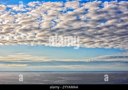 Serenity of the Cantabrian in Santander: A Meeting Between Sea and Sky Stock Photo