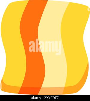 Colorful abstract background featuring an S shape crafted from wavy lines in vibrant shades of orange and yellow, creating a dynamic and visually Stock Vector