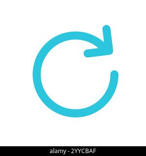 Reload icon, Synchronize and Refresh. Isolated on white background. Blue icon set. Stock Vector
