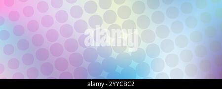 Dancing  Dots, Gradient Texture banner Background with copy space Stock Vector