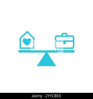 Perfect Balance icon. Isolated on white background. Blue icon set. Stock Vector