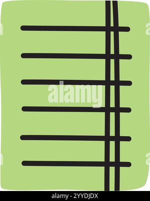 Doodle Paper Piece icon hand drawn in a modern minimalistic style Stock Vector