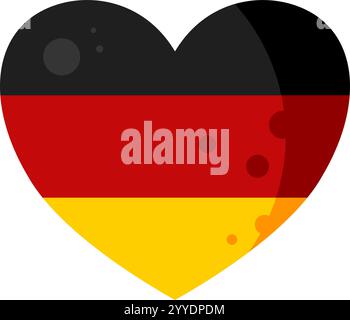 Heart of Germany. Flag of Germany Stock Vector