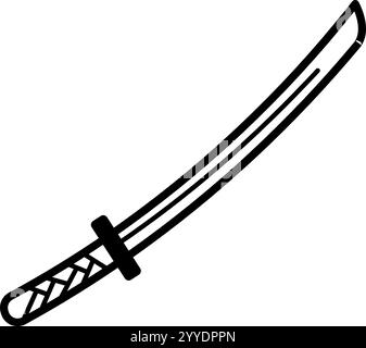 katana sword ninja weapon japanese warrior assassin vector illustration ...