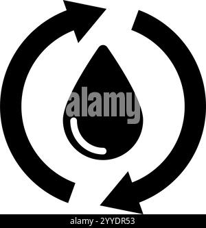 water recovery, recycle - vector icon  Stock Vector