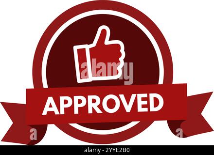 Approved label - vector illustration  Stock Vector