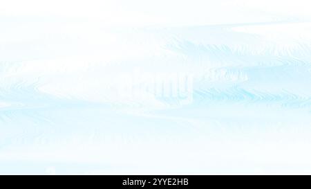 Wavy light turquoise lines on white background. Abstract high resolution full frame background looking like water surface. Copy space. Stock Photo