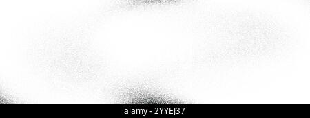 Grainy noise background with gradient dots and stipple texture. Abstract sand and dust effect in black and white for a vintage tone. Flat vector Stock Vector