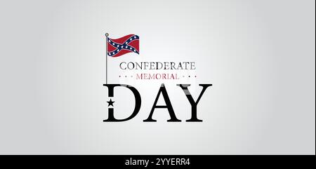 Remembering Confederate Heroes Day on January 19th Stock Vector