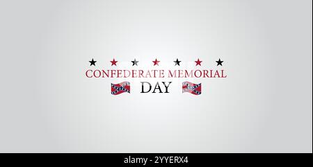 Remembering Confederate Heroes Day on January 19th Stock Vector