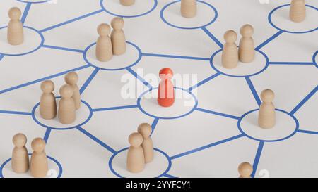 3D illustration of green pawns choosing the best way forward instead of the worst one. Right path concept.3D rendering on white background. Stock Photo