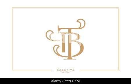 TB, BT, T, B, Abstract Letters Logo Monogram Stock Vector