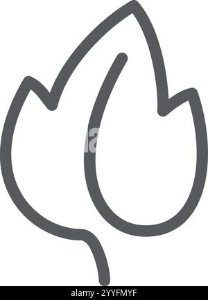 Minimalist vector illustration featuring a stylized hop leaf, symbolizing the brewing process and the key ingredient in beer production, isolated on a Stock Vector