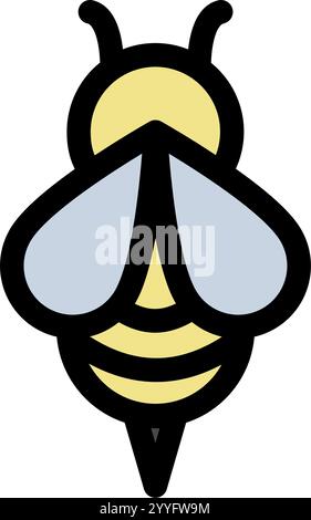 Bee symbol - Ecological farming icon. Stock Vector