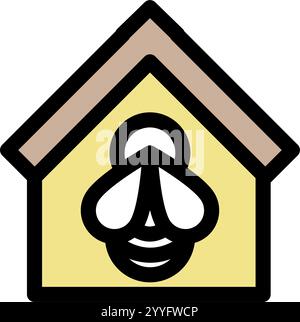 Artificial bee housing symbol - Ecological farming icon. Stock Vector