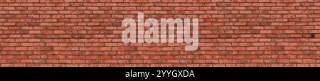 Panorama Red brick wall texture background, brick wall texture for for interior or exterior design backdrop. Stock Photo