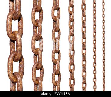 rusty chain isolated on white background Stock Photo