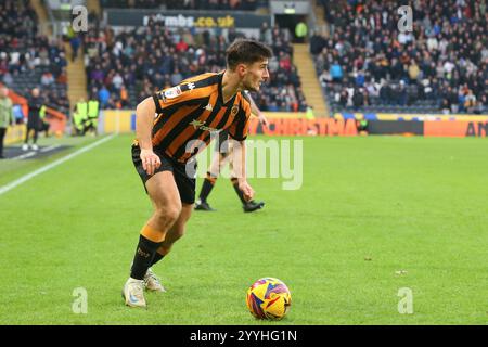 MKM Stadium, Hull, England - 21st December 2024 Ryan Longman (16) of Hull City - during the game Hull City v Swansea City, EFL Championship, 2024/25, MKM Stadium, Hull, England - 21st December 2024 Credit: Arthur Haigh/WhiteRosePhotos/Alamy Live News Stock Photo