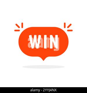orange win bubble like easy success Stock Vector