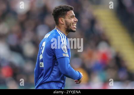 Leicester, UK. 22nd Dec, 2024. James Justin of Leicester City during the Premier League match Leicester City vs Wolverhampton Wanderers at King Power Stadium, Leicester, United Kingdom, 22nd December 2024 (Photo by Alfie Cosgrove/News Images) in Leicester, United Kingdom on 12/22/2024. (Photo by Alfie Cosgrove/News Images/Sipa USA) Credit: Sipa USA/Alamy Live News Stock Photo