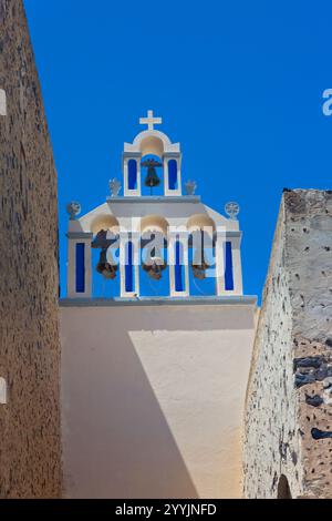 Traditional Orthdox Church in Santorini Island, Cyclades, Greece Stock Photo