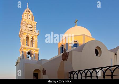 Traditional Orthdox Church in Santorini Island, Cyclades, Greece Stock Photo