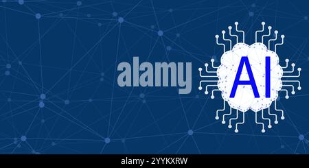 Background about artificial intelligence, with space for text Stock Vector