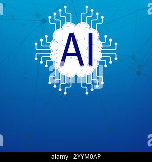 Background about artificial intelligence, with space for text Stock Vector