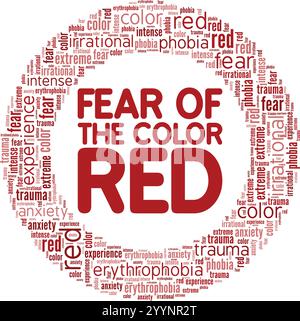 Erythrophobia: Fear of the Color Red word cloud conceptual design ...