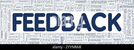 Feedback word cloud conceptual design isolated on white background. Stock Vector