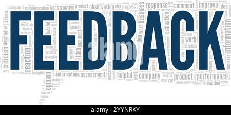 Feedback word cloud conceptual design isolated on white background. Stock Vector