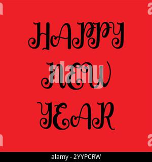 modern stylish text design 2025 Happy New Year 2025 text design. 2025 new year with wishes. Happy New Year with classic font and golden text Stock Vector