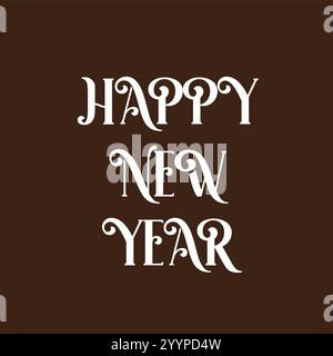 modern stylish text design 2025 Happy New Year 2025 text design. 2025 new year with wishes. Happy New Year with classic font and golden text Stock Vector