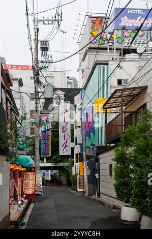 Hotel Little Chapel Little Coconuts is a love hotel in the Tennoji district of Osaka where couples can enjoys a short time together in a fantasy room. Stock Photo