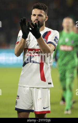 Goncalo Ramos of PSG celebrates the victory following the penalty ...