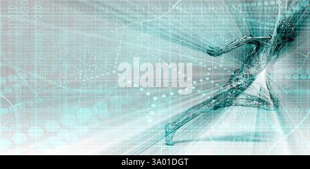 System Software Program with Running Code Script Stock Photo
