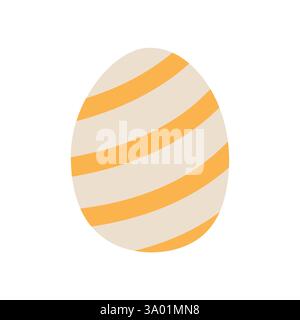 Striped egg design in pastel shades created for festive celebrations or decorative purposes Stock Vector