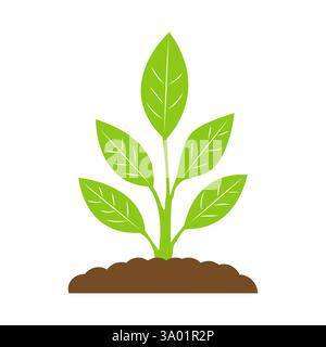 Sprout Logo Isolated White background Stock Vector