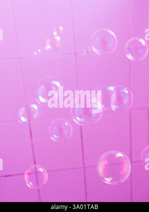 Blown soap bubbles floating free in the air Stock Photo - Alamy