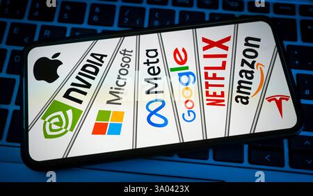 American big technology companies Stock Photo