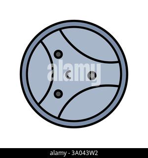 Glass break detector color line icon. Vector isolated element. Editable stroke. Stock Vector