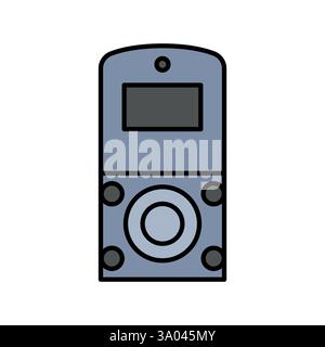 Wireless Alarm color line icon. Vector isolated element. Editable stroke. Stock Vector