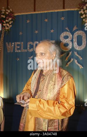 Indian classical musician Pandit Jasraj and Hariprasad Chaurasia mumbai ...